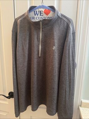 Izod Heather Gray Quarter-Zip Performance Pullover